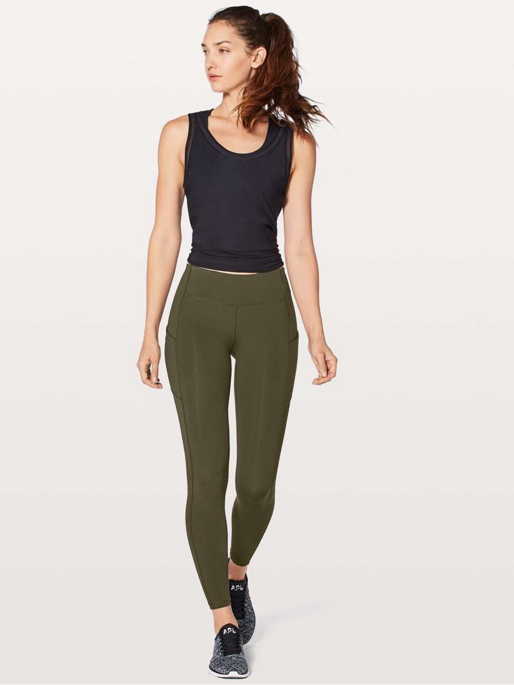 Lululemon Speed Up Tight DWR 28” Full-On Luxtreme Dark Olive Size 8 Workout Yoga